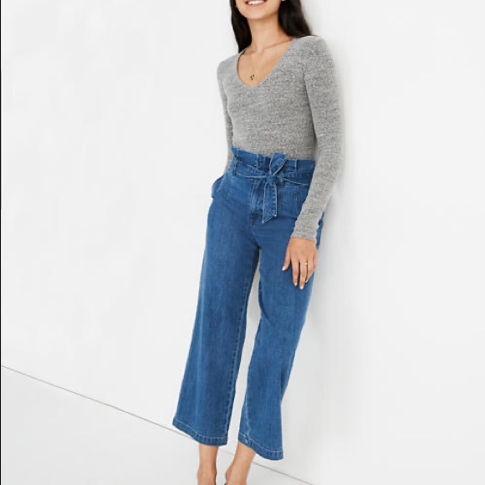 Madewell Paperbag Jeans in Flannigan Wash